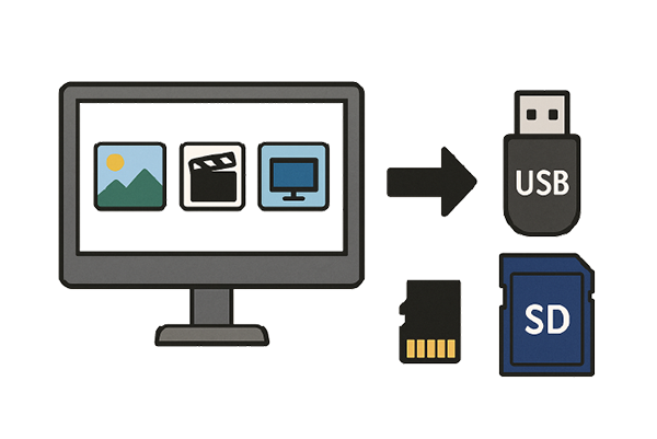 記録メディアへ保存