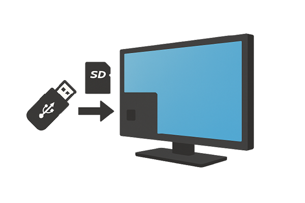 サイネージ機器にセット